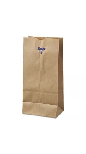 General 8# Paper Bag, 35-Pound Base, Brown Kraft, 6-1/8 x 4.17 x 12-7/16, 500-Bu