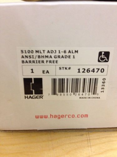 Hager 5100 MLT ADJ 1-6 ALM Grade 1 Door Closer
