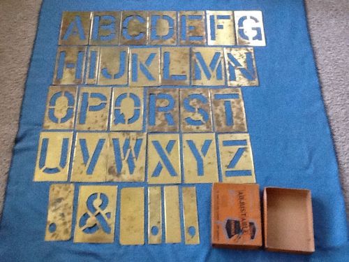 Reese&#039;s Brass Stencils Set 6 Inch Letters Complete Very Nice