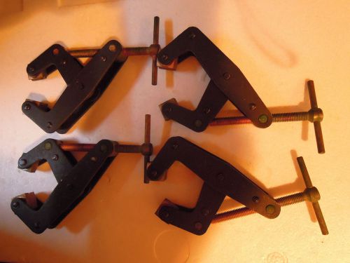 FOUR 6&#034; T-HANDLE  WELDER/MACHINIST CLAMPS
