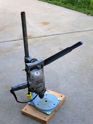 Drill Stand Black &amp; Decker Type 2 Carpentry/Cabinetry Metal Shop 1/2&#034; Press Rare