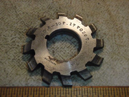 B &amp; s no 6 - 10p 17 to 20t involute gear cutters hs -12 gear cutter for sale