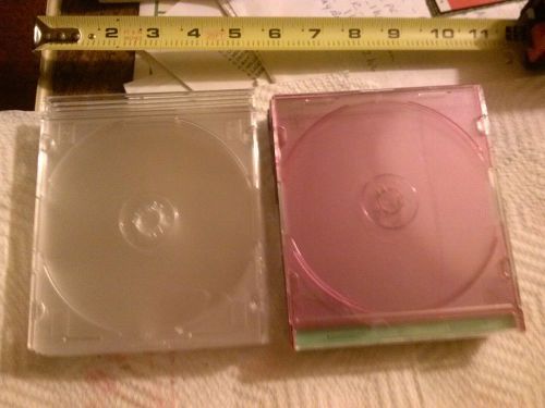 CD/DVD CASES,12 PLASTIC CD STORAGE CASES