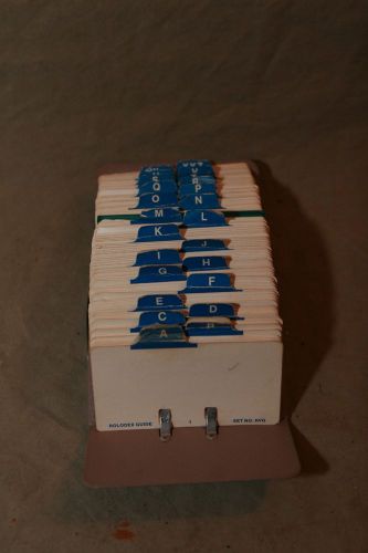 Vintage Mid-century Rolodex Guide Unused Cards Set RVG one foot missing