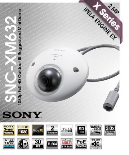Sony snc-xm632 indoor/outdoor network camera mini dome ip 2mp 1080p / 30 fps for sale