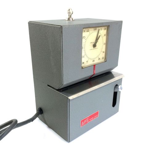 Lathem Time Recorder Clock with Key - Tested &amp; Working!
