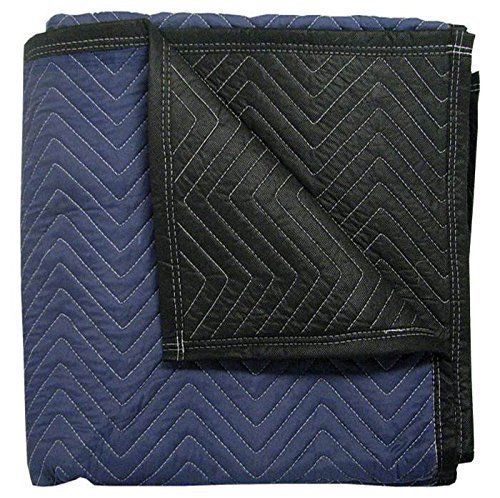 Supreme Moving Blankets 12-Pack - 65 Lbs Per Dozen - Blue &amp; Black - 72&#034; x 80&#034; -