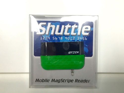 Idtech shuttle mobile credit card swipe 2-track secure - green - new in box! for sale