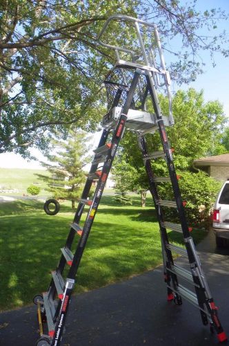 Little Giant 18515 Safety Cage 8&#039; - 14&#039; 1AA 375lb Adjustable Platform Ladder
