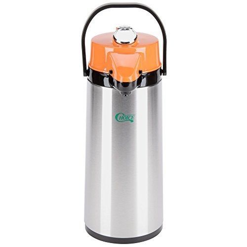 Winco Glass Lined Airpot Lever Top Decaf, 2.5-Liter