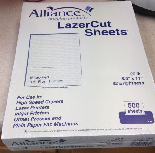 LazerCut Sheets w/Micro Perf 3 1/2&#034; From Bottom (5 reams + 1 partial  full ream)