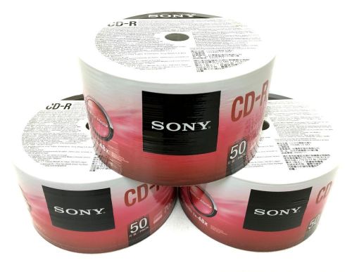 150 Sony CD-R Logo CDR 48x Blank Recordable Disc Media 80Min 700MB Shrink Wrap
