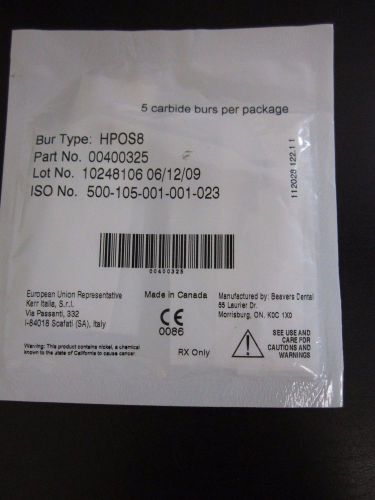 Carbide Bur HPOS8  #08 Pack of 5