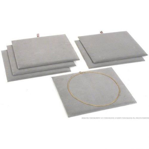 6 jewelry display pad tray insert gray velvet showcase for sale