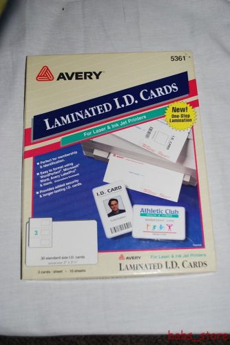 Avery Laminated I.D Cards 5361 - 30 Cards