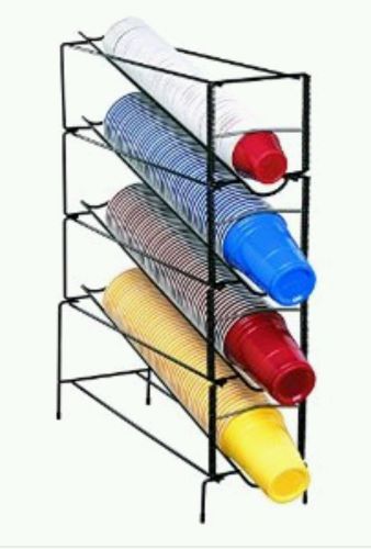 DISPENSE-RITE 4 SECTION VERTICAL WIRE RACK CUP DISPENSER ONE SIZE FITS ALL - WR-
