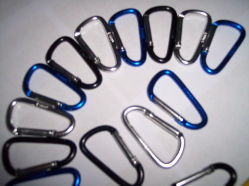 300-2 INCH CARABINERS D CLIPS WHOLESALE MIX COLOR GREAT ITEM FOR LOCKSMITH