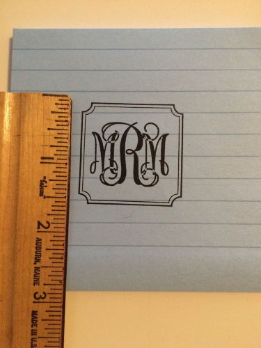 Monogram Initial Self-inked Stamp. Shiny Brand. M R M
