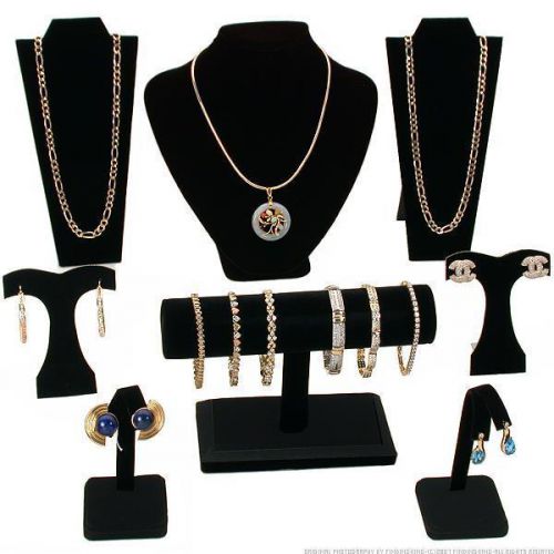 Black Bracelet T Bar Necklace Displays Case Holder