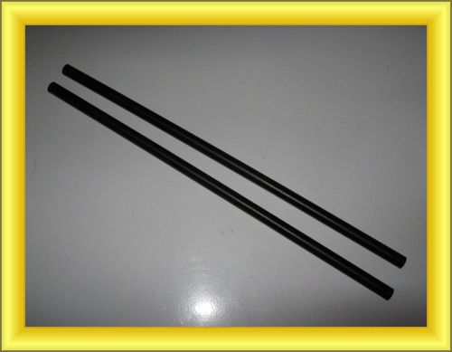 Delrin rods 3/8 inch o.d. - two  pieces 12 inches long - acetal black for sale