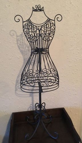 Wire Dress Form - Decorative- Table Top - 29&#034; Jewelry Holder - Display