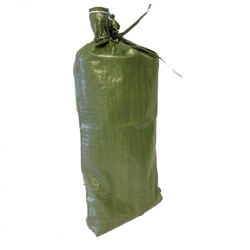 25 Green Sandbags w/ ties 14x26 Sandbag,Bags,Sand Bags-Military Civilian Barrier