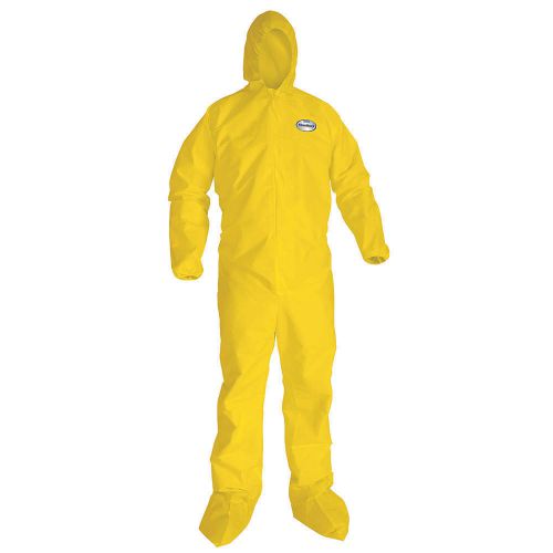 Kimberly clark hooded disp. coveralls, yellow, m, pk12, new, free shipping, ks for sale