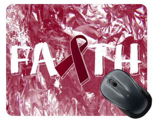 Multiple Myeloma Cancer Awareness Faith Ribbon Square Mouse Pad