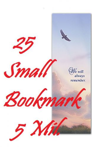 5 MIL BOOKMARK SMALL Laminating Laminator Pouch Sheets, 2-1/8 x 6  25 PK