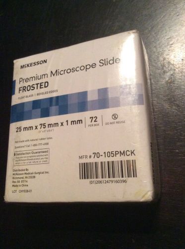 Mckesson 70-105Pmck, 72 Piece Frosted, Microscope Slides