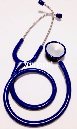 New emi navy blue clinical dual head stethoscope light weight 4 oz us seller for sale