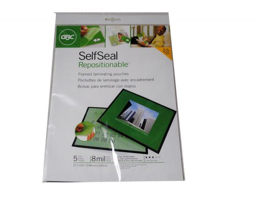 5 Self Seal Repositionable Framed Laminating Pouches