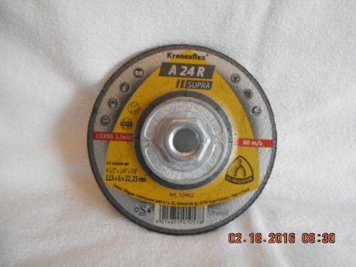 Klingspor Kronenflex A 24 R Supra bonded metal grinding disc with hub (10/case)
