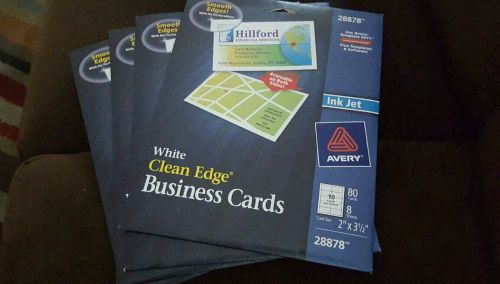 AVERY WHITE CLEAN EDGE BUSINESS CARD LOT *NEW*