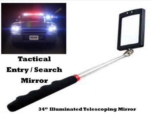 Police Fire Security Illuminated Tactical Duty Entry / Search Mirror – Up to 34&#034;