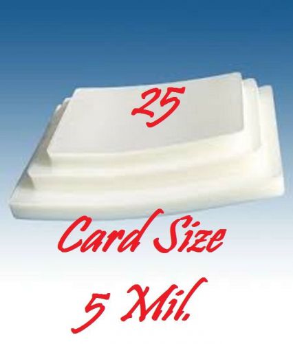 5 MIL Card Size Laminating Laminator Pouches Sheets, 2-3/8 x 3-5/8  25 PK