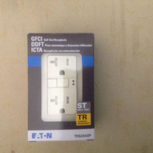 Eaton 20A GFCI Self-Test Receptacle TRSGF20A-SPL