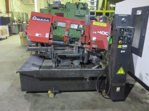 Amada hk-400 semi-automatic horz. miter band saw for sale