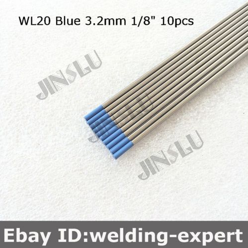 Sky Blue WL20 Tungsten Electrode 3.2mm X 150mm 1/8&#034; X 6&#034;  for TIG Welding 10PK