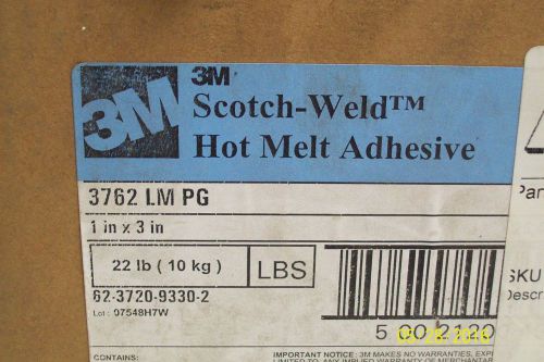 New glue sticks 3m scotch-weld hot melt adhesive  3762 lm pg 22 lb  light amber for sale