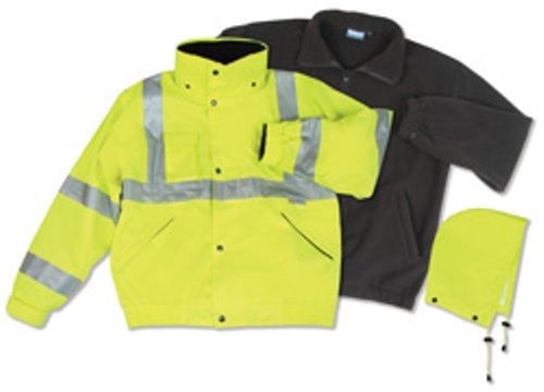 Erb class 3 ansi rated winter bomber jacket hi viz yellow 3-1 w372 new for 2015 for sale