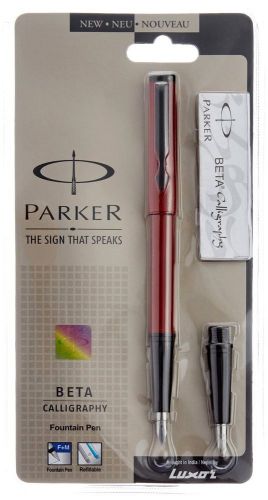 Parker Beta Standard Calligraphy FP Pen Red