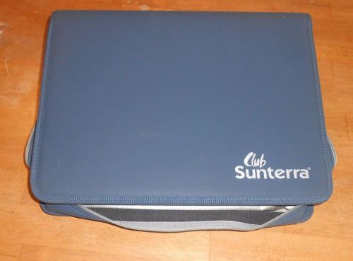 Club Sunterra file folder carry case, zips, blue, organizer, storage, books