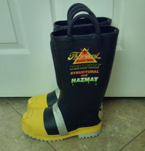 Men&#039;s thorogood hellfire insulated rubber / steel toe boots 807-6003 -size 8.5 for sale