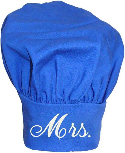 Mrs. Chef Hat Adjustable Wedding Engagement Monogram Blue Yellow &amp; Brown Avail