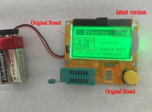 Mega328 transistor tester diode triode capacitance esr meter mos/pnp/npn l/c/r for sale