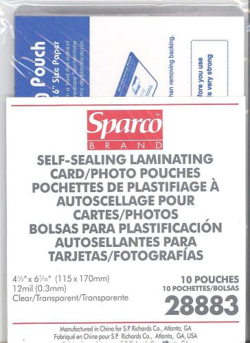SPARCO SELF-SEALING LAMINATING CARD/PHOTO POUCHES.. 28883.. 1OO EA.