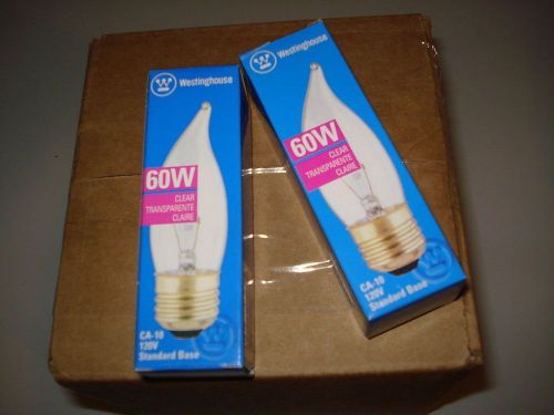 (3777.) Decorative Bulb 60W Clear Flame-tip Std-Base-25pk