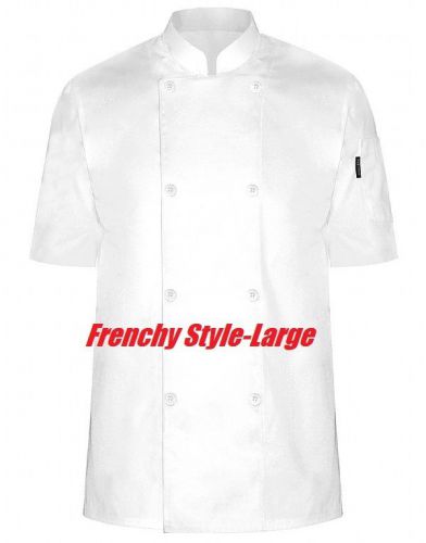 New Chef Fashions Frenchy Chef Coat-Large-NWT