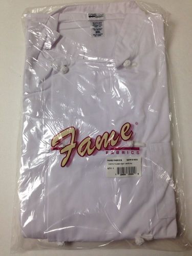 Fame Fabrics C10F Classic Chef Coat, 8 French Knot Buttons, White, LS , 3X - NIP